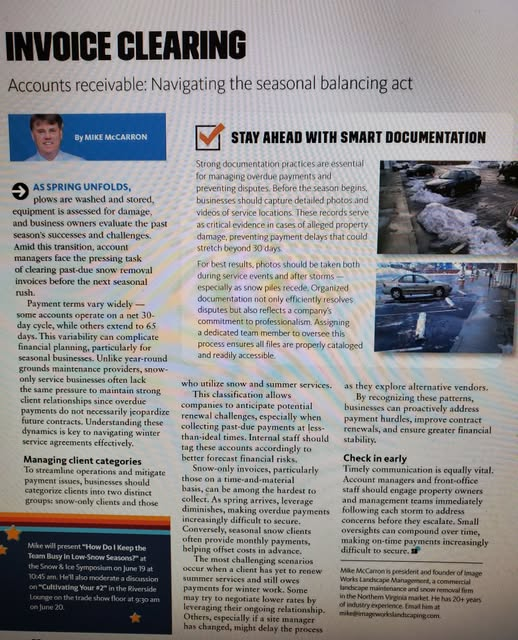 Excited to be featured in the latest issue of Snow and Ice Management Magazine!